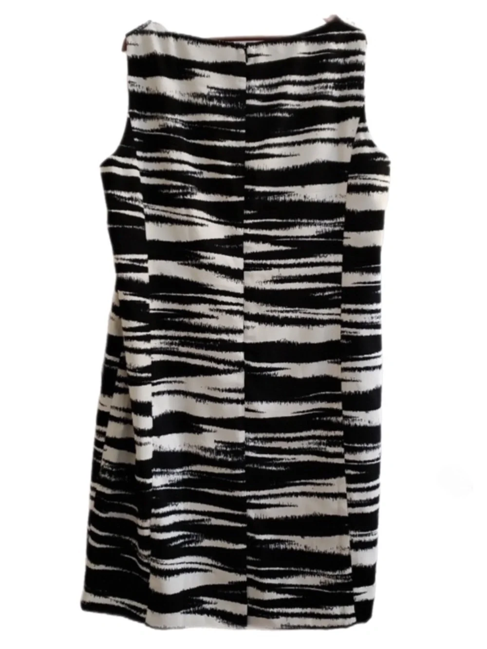 Jones Studio Zebra Print Sleeveless Shift Dress, Filly Lined in Plus Sz 20W/2X - Picture 7 of 17